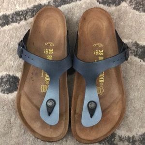 BIRKENSTOCK GIZEH SANDALS-  GRAY NWOB SZ 38/US 8